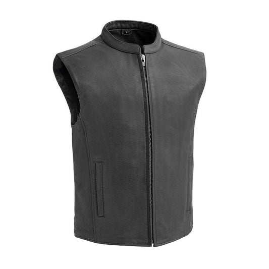 Club House Men's Motorcycle Leather Vest 