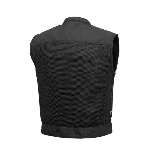 Lowrider Moto Mesh Men's Motorcycle Vest Men Summer Biker Vest Moto Mesh Vest Black Leather Rider Mesh Biker Vest for Summers