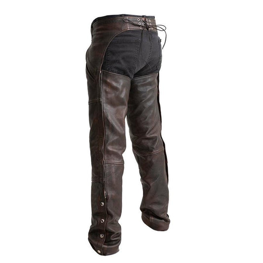 Dakota - Unisex Motorcycle Leather Chaps Unisex Biker Leather Chaps Rider Chaps Biker Pants Gifts for Him Her Unisex  Leather Chaps