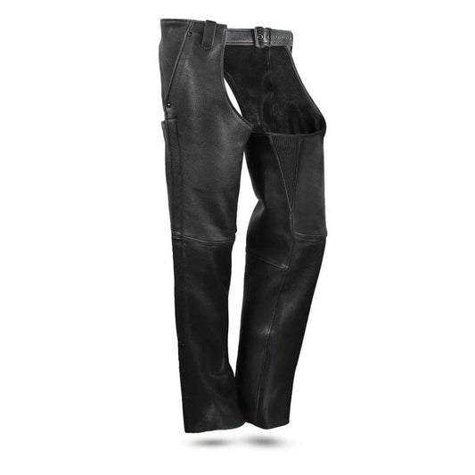 Bully - Unisex Motorcycle Platinum Leather Chaps Unisex Biker Leather Chaps Rider Chaps Biker Pants Gifts for Him Her Unisex  Leather Chaps