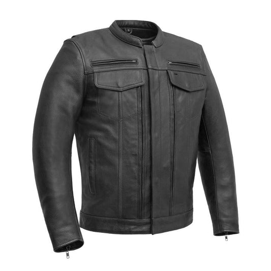 Raider - Men's Motorcycle Leather Jacket Unisex Biker Leather Jacket Rider Jacket Gear Biker Gifts for Him Her Unisex Leather Jacket