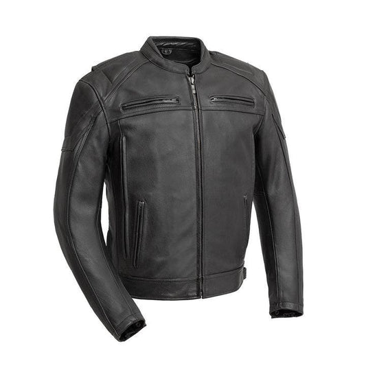 Men's Leather Motorcycle Jacket - Black men's leather jacket Rider Jacket Gear Biker Gifts for Him Her Unisex Leather Jacket