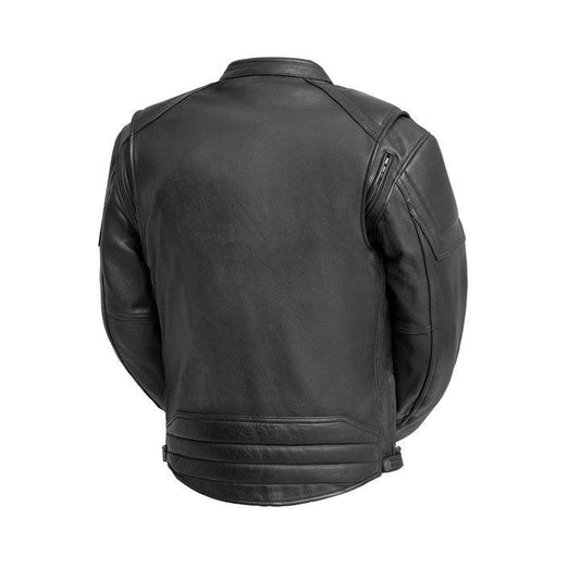 Men's Leather Motorcycle Jacket - Black men's leather jacket Rider Jacket Gear Biker Gifts for Him Her Unisex Leather Jacket