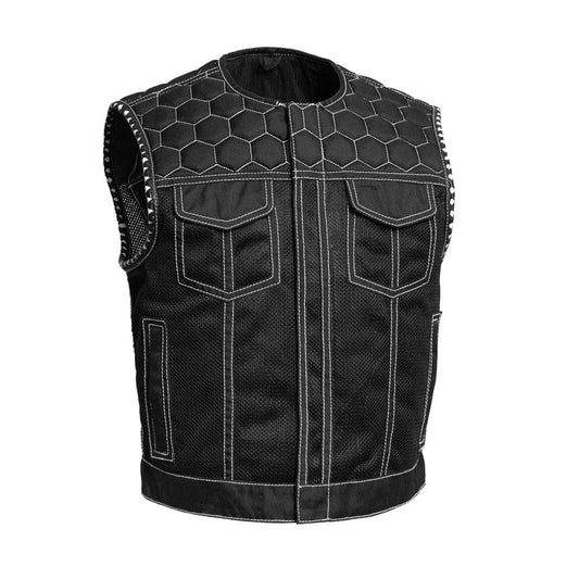 Lowside Hornet Moto Mesh Men's Club Style Vest Men Hunt Club Lowside Vest Black Rider Lowside Biker Vest Lowside Motorcycle Vest