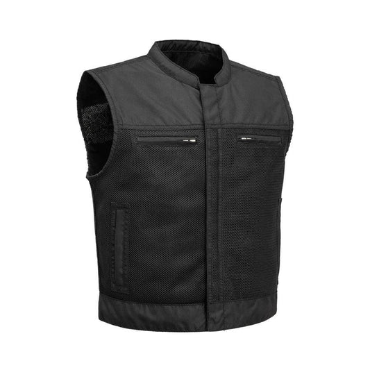 Lowrider Moto Mesh Men's Motorcycle Vest Men Summer Biker Vest Moto Mesh Vest Black Leather Rider Mesh Biker Vest for Summers