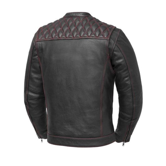 Cinder - Men's Café Style Leather Jacket  - Limited Edition Biker Leather Jacket Rider Jacket Gear Biker Gifts for Him Unisex Leather Jacket